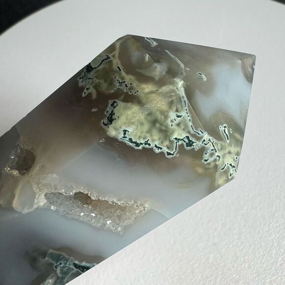 Moss Agate‎ Crystal Meditation Wand (#9) - Picture 3 of 11